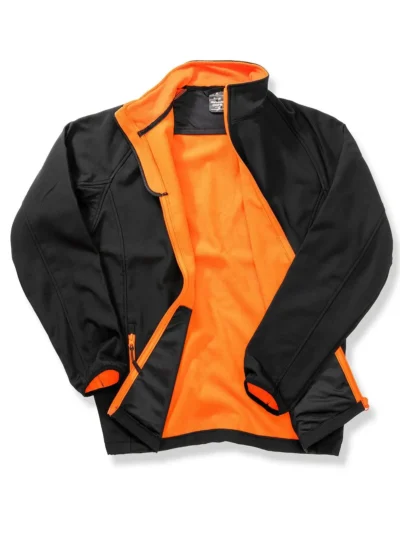 Printable Softshell - black/orange, XL