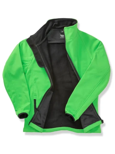 Printable Softshell - vivid green/black, XXL