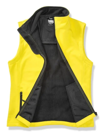 Womens Printable Softshell Bodywarmer - yellow/black, S