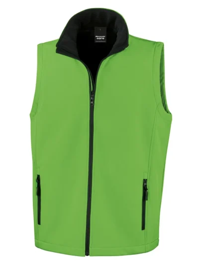 Softshell bodywarmer stampabile - vivid green/black, 3XL