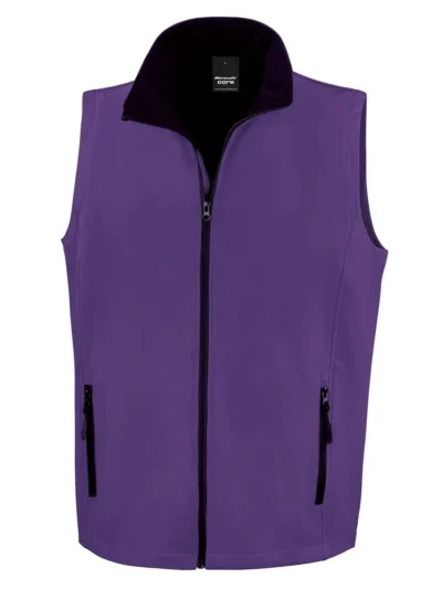 Softshell bodywarmer stampabile - purple/black, S