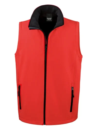 Softshell bodywarmer stampabile - red/black, XL