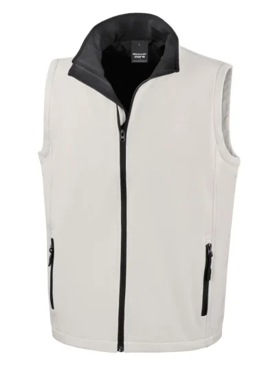 Softshell bodywarmer stampabile - white-black, 4XL