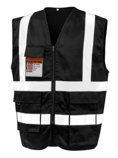 Heavy Duty Polycotton Security Vest - black, L