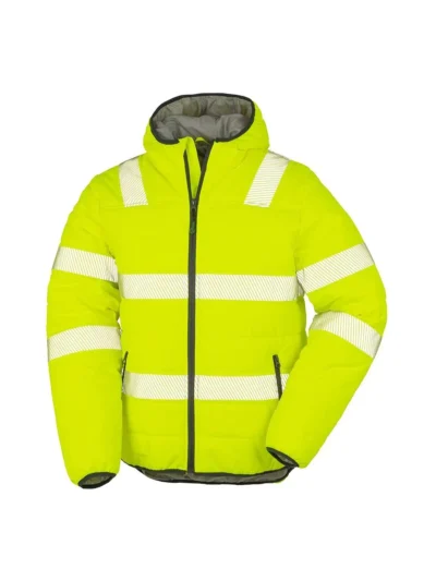 Recycled Ripstop Padded Safety Jacket - Fluo Yellow, 3XL