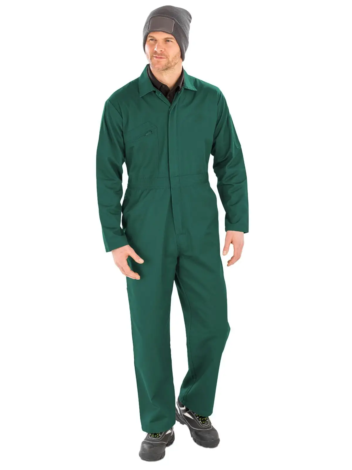 Recycled Action Overall With Zip Front