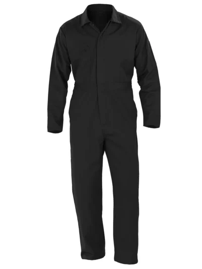 Recycled Action Overall With Zip Front - black, M
