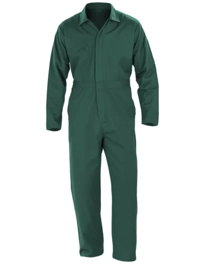Recycled Action Overall With Zip Front - bottle green, XXL