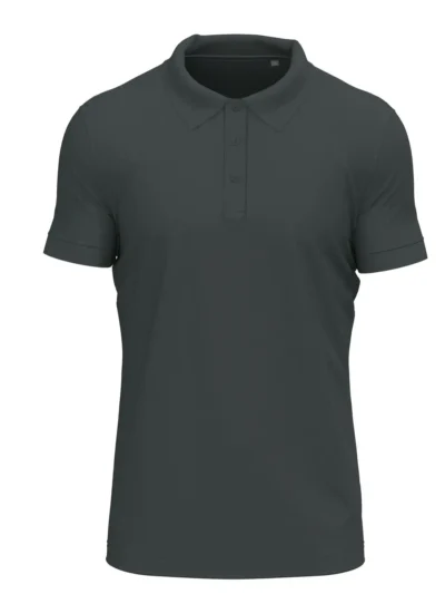 Stretch Polo - slate grey, S