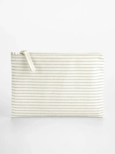 Striped Organic Cotton Accessory Pouch - grey stripe, UNICA